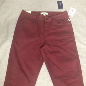 Forever 21 Mid Rise Burgundy Skinny Pants/Jeans Size 26
